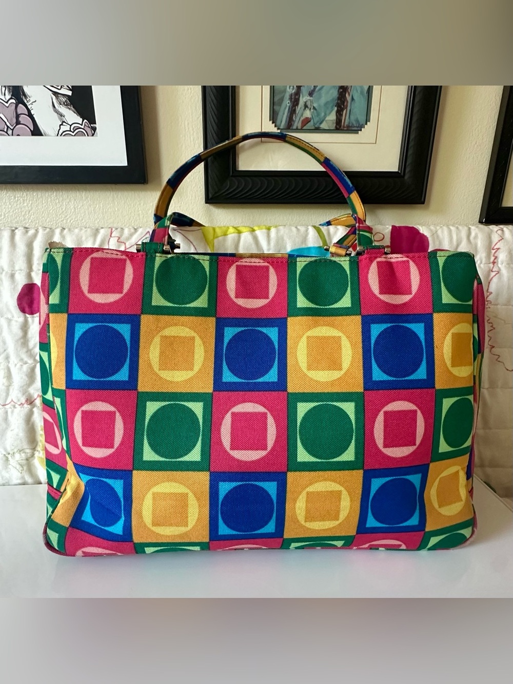festival brand colorful canvas shoulder bag